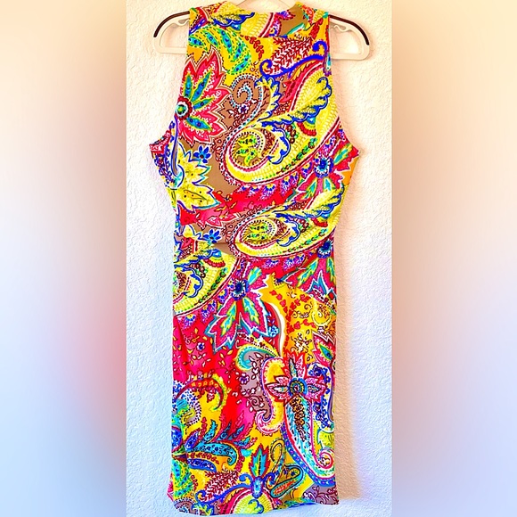 ⭐️Lauren Ralph Lauren⭐️Colorful print dress size 8💕Great condition 💕Sleeveless - Picture 10 of 10